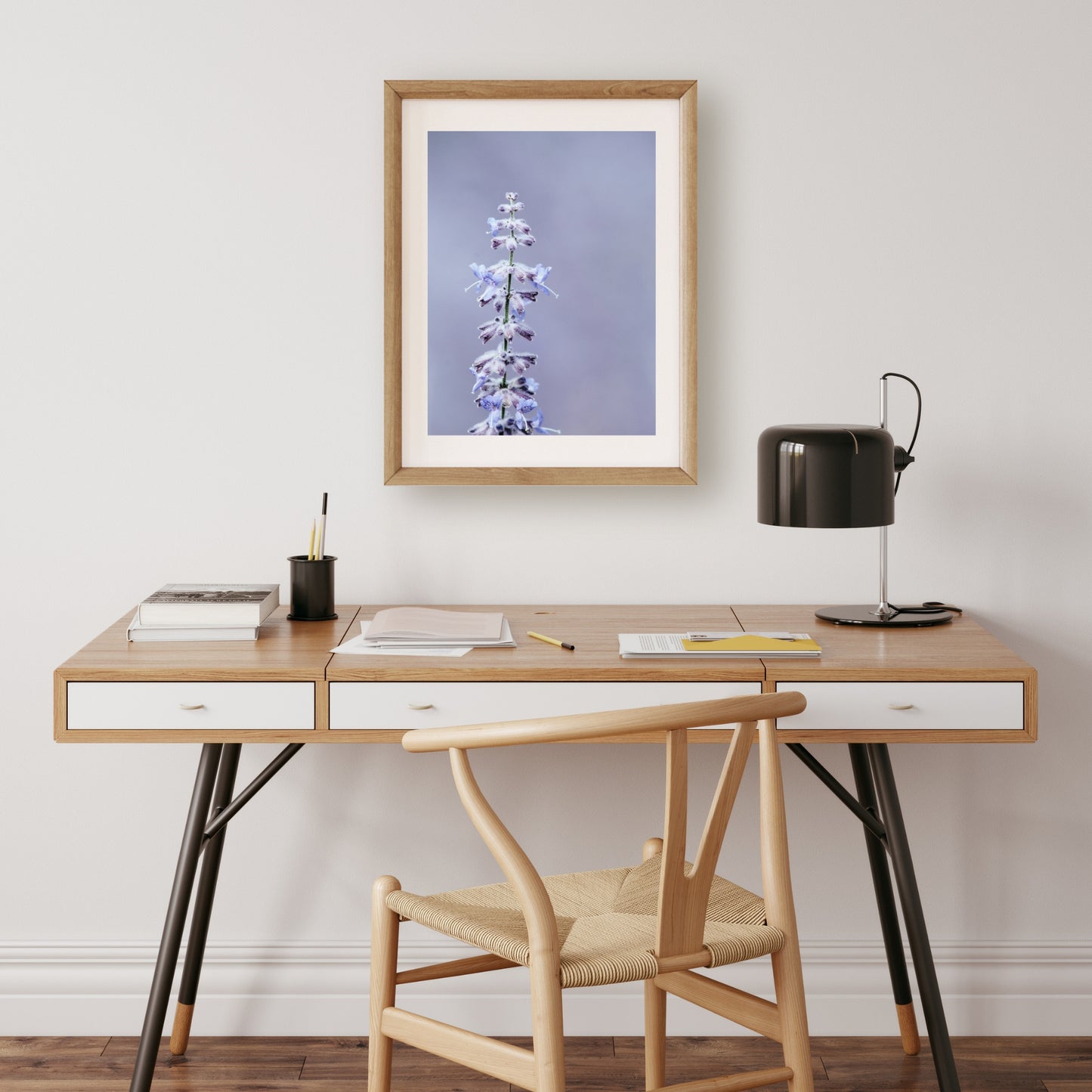 #1040 Violet Blue Sage Spires, Printable Art, Digital Download, Gallery Wall Art