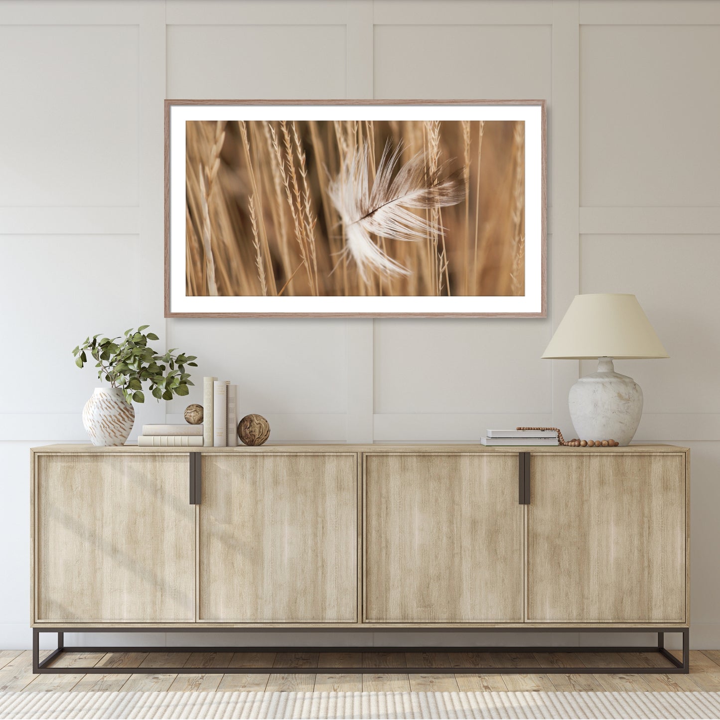 #1095F Feather in Meadow Grass, Samsung Frame TV Art, Digital Wallpaper, Digital Download