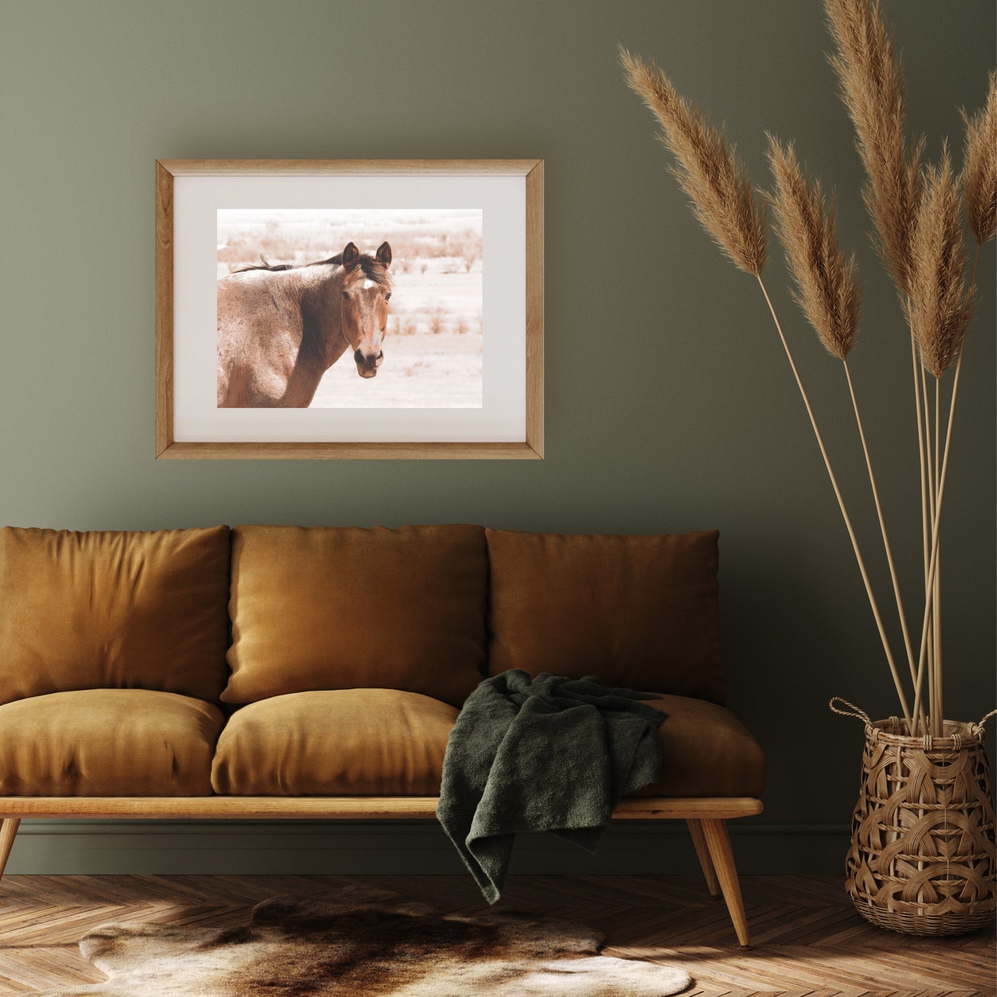 #1192 Chestnut Horse, Printable Art, Digital Download, Gallery Wall Art