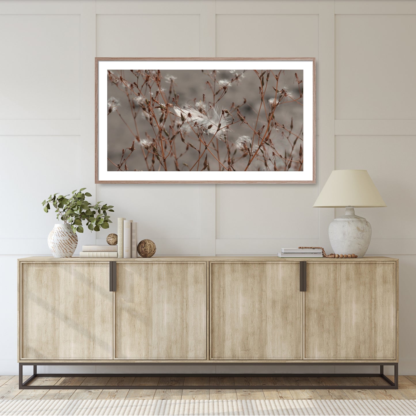 #1329F White Feather in Brown Branches, Samsung Frame TV Art, Digital Wallpaper, Digital Download