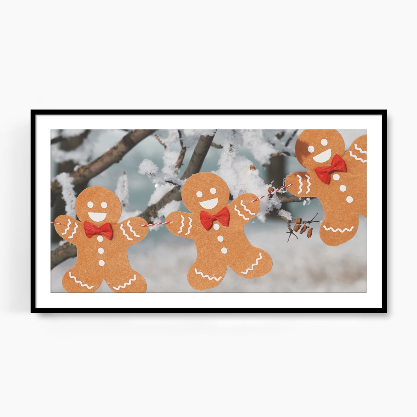 #1443F Gingerbread Men, Samsung Frame TV Art, Digital Wallpaper, Digital Download