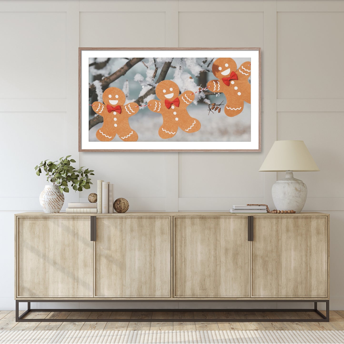 #1443F Gingerbread Men, Samsung Frame TV Art, Digital Wallpaper, Digital Download