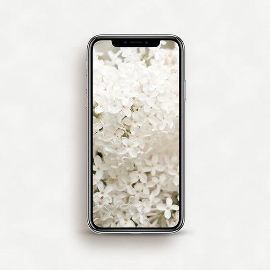 #1523P White Lilac Flowers - Phone Wallpaper, iPhone Wallpaper, Android Wallpaper, Lock Screen Wallpaper