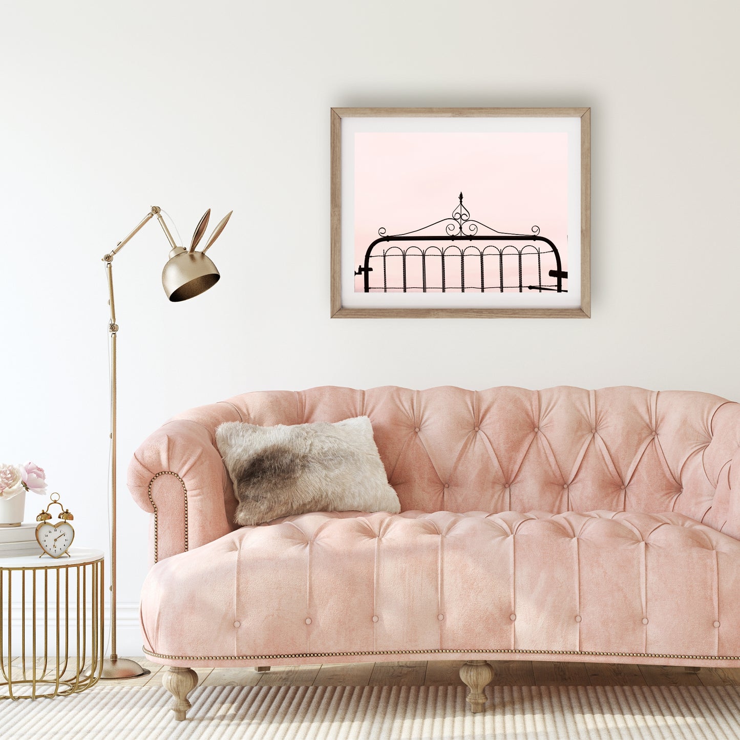 #1081 Metal Gate in Pink, Printable Art, Digital Download