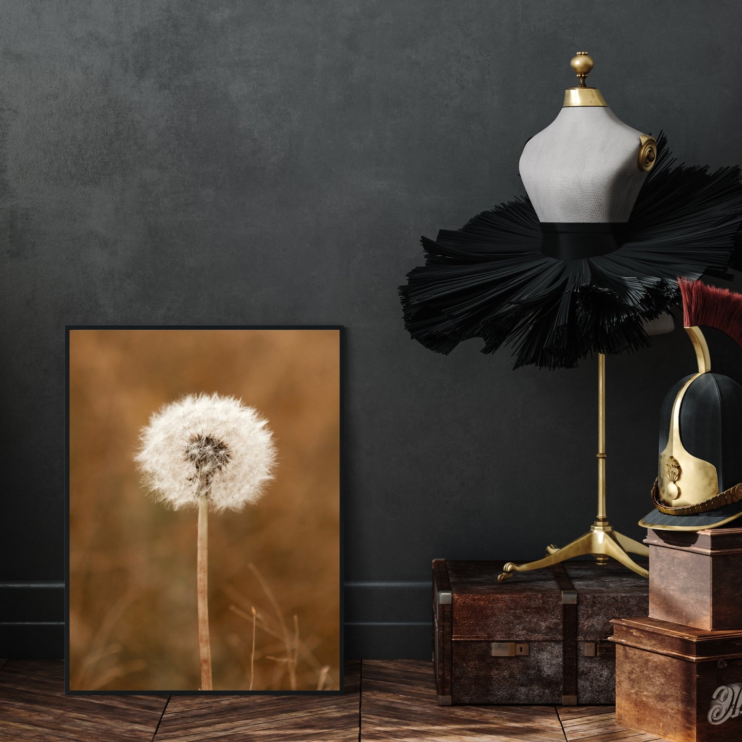 #1140 Dandelion in Meadow, Printable Art, Digital Download, Home Decor, Gallery Art, Wall Art