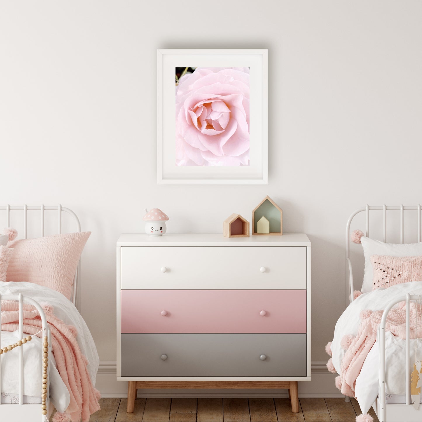 #1148 Pink Rose, Printable Art, Digital Download, Home Decor, Gallery Art, Wall Art