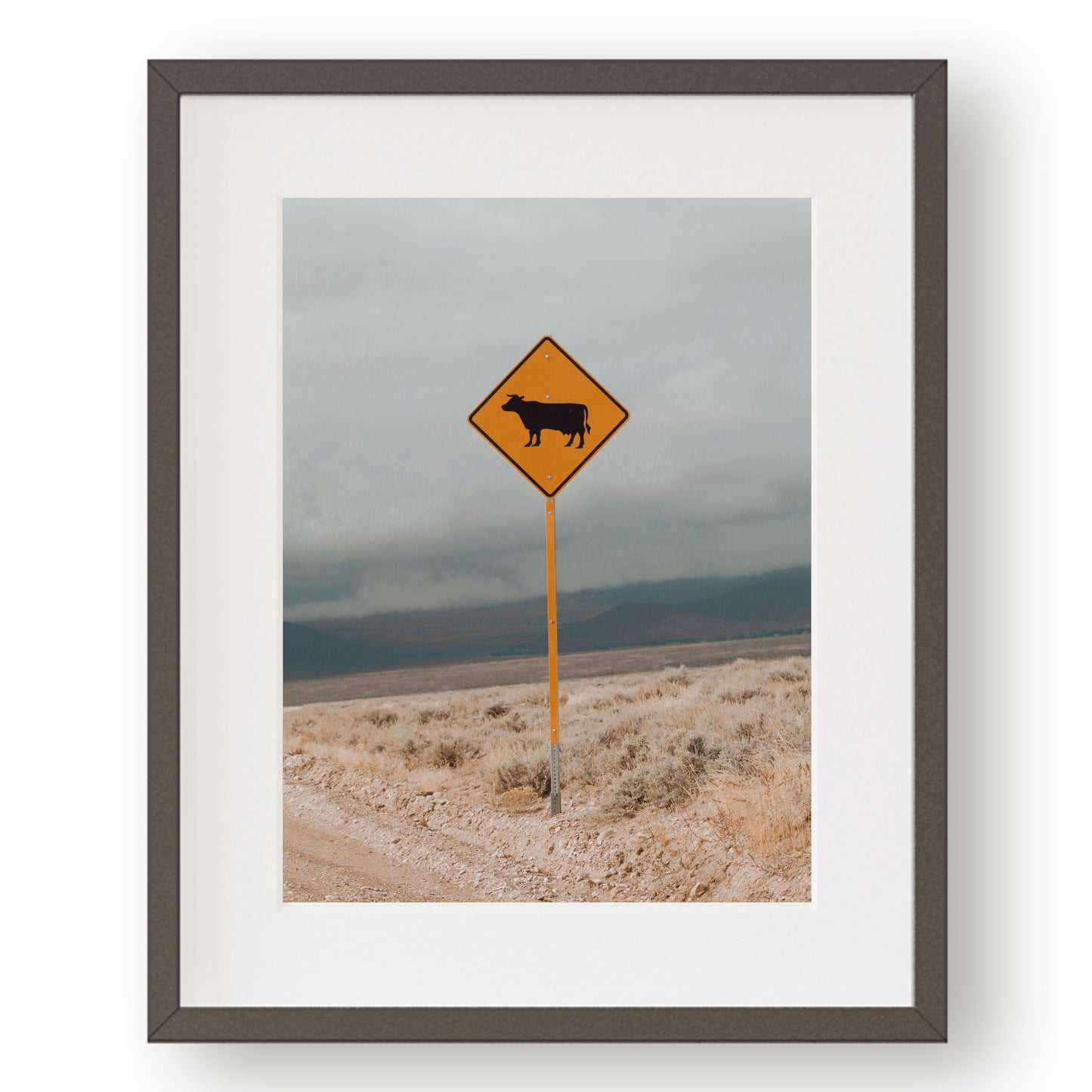 #1327 Cow Crossing Sign, Printable Art, Digital Download, Home Decor, Gallery Wall Art