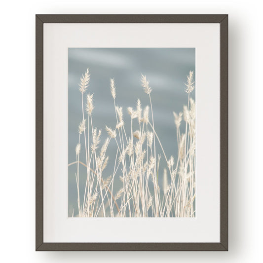 #1357 Grass Against a Blue Lake, Printable Art, Digital Art, home Decor, Gallery Wall Art