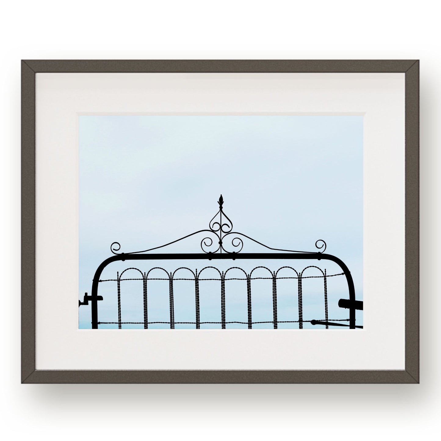 #1366 Metal Gate on Blue Sky, Printable Art, Digital Download, Home Decor, Gallery Art, Wall Art