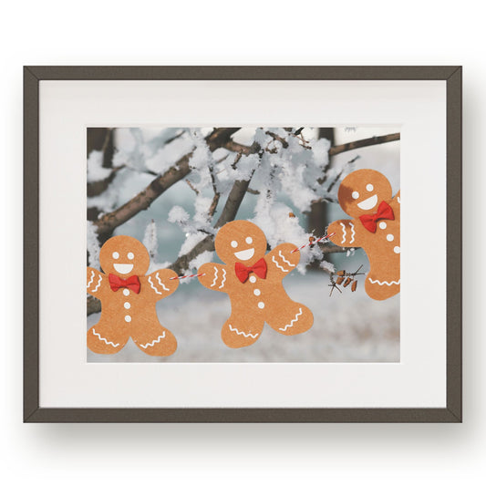 #1443 Gingerbread Men, Printable Art, Digital Download, Home Decor, Gallery Art, Wall Art